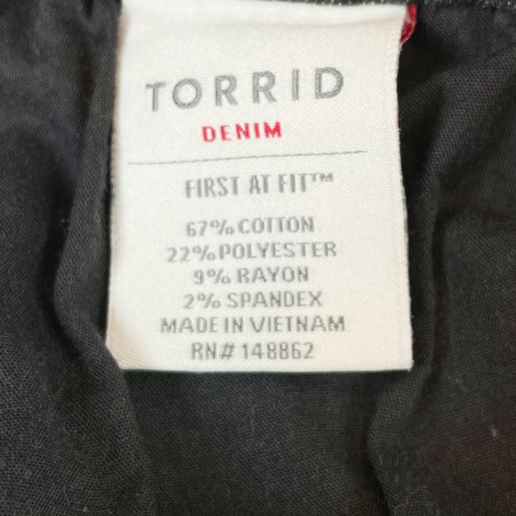 Torrid Denim Shorts Black Distressed Raw Hem 28 - Picture 6 of 7